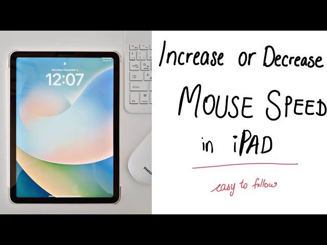 How to increase or decrease the External mouse pointer speed  in iPad?