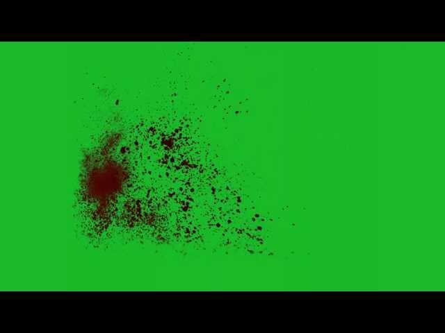 Брызги крови - Хромакей | Chroma key blood splatters 2