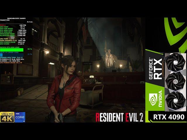 Resident Evil 2 Remake High Settings Ray Tracing 4K | RTX 4090 | i9 13900K 5.9GHz