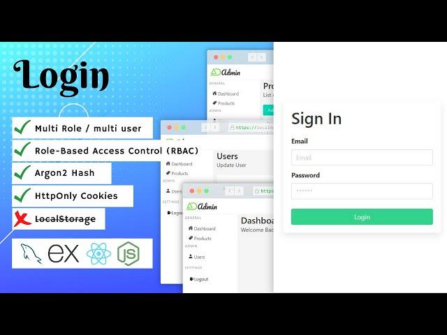 Multi Role Login using Node JS, Express, MySQL, and React JS (Complete Tutorial)