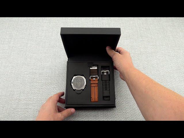 Garmin Fenix 8 51mm AMOLED Sapphire Titanium with Chestnut Leather Band Unboxing