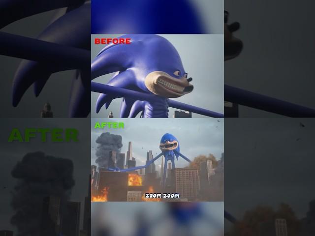 Before vs After: Shin Sonic Destroys The City