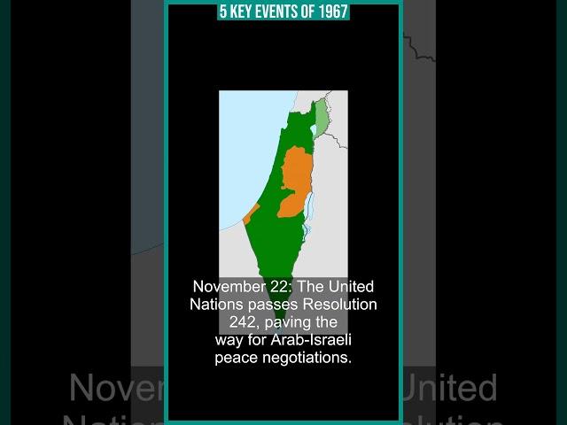 5 Key Events of #1967 -  #yearinreview #timeline #israel #vietnamwar