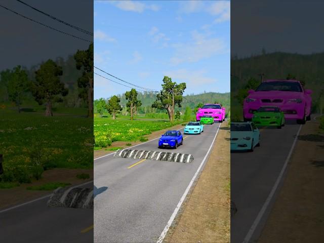 Small To Giant Cars vs Speed Bump - #1