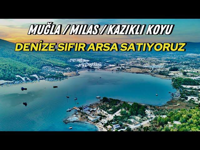 Muğla Milas Kazıklı Koyunda Denize Sıfır 410 m2 Satılık İçi Tertemiz Arsa / No:182