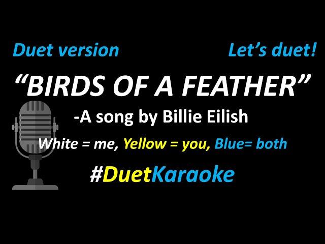 Billie Eilish - BIRDS OF A FEATHER (Duet Karaoke Version) | Cover | Full Version