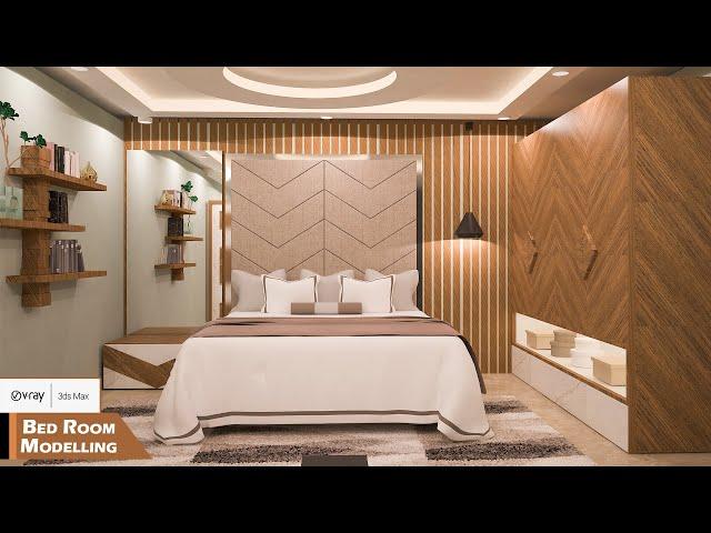 3Ds Max & V-ray - Bedroom Modeling Tutorial+Vray Rendering [DeepakVerma]