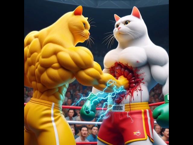 Revenge of father  , yellow cat  white cat , #cat #kitten #cute #catlover #cutecat #shorts 8