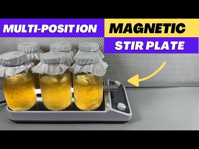 6-Position Magnetic Stir Plate for Mushroom Liquid Culture