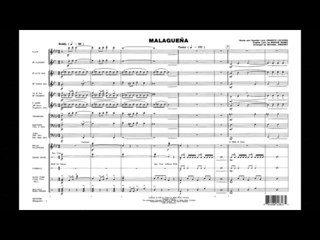 Malagueña by Ernesto Lecuona/arr. Michael Sweeney