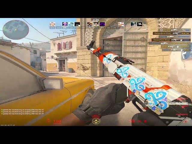 Counter-Strike 2 AK-47 | Asiimov [ F T ] deathmatch gameplay