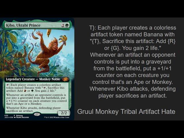 Kibo, Uktabi Price Ape Tribal EDH / Commander Artifact Destruction