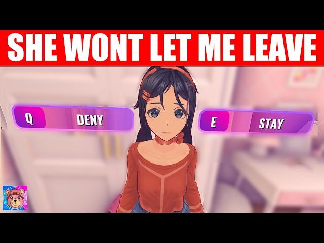 I got sucked inside a game (she won't let me leave!)