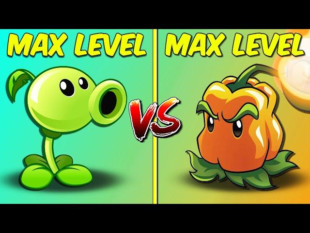 PEASHOOTER vs PEPPER-PULT Max Levels - PvZ 2 Plant vs Plant Battlez