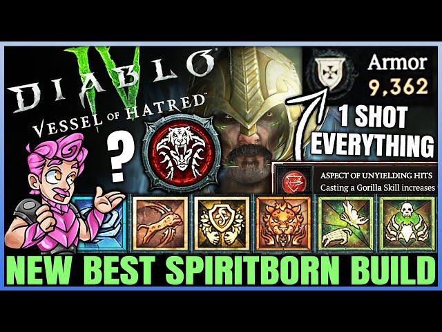 Diablo 4 - New Best BROKEN DAMAGE Spiritborn Build - OP S6 Unyielding Touch of Death Combo - Guide!