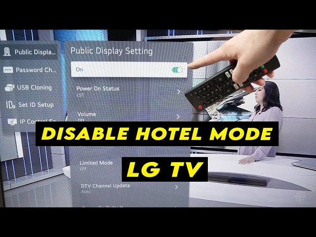 LG Smart TV: How to Disable Hotel Mode