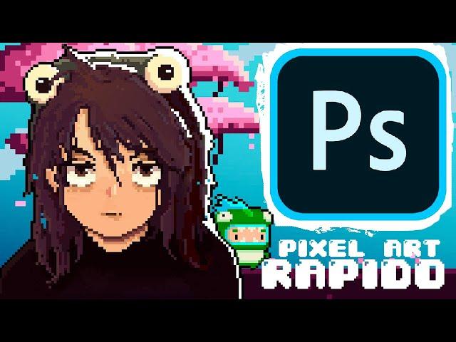 Como hacer pixel art en Photoshop, facil y rapido !