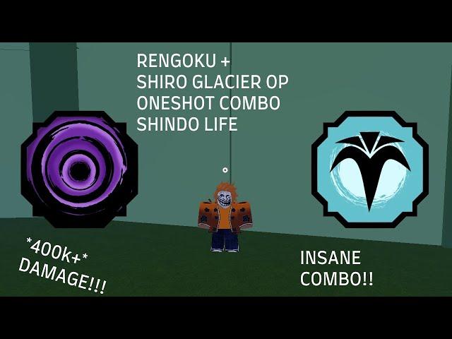 RENGOKU + SHIRO GLACIER OP ONESHOT COMBO | Shindo Life Roblox