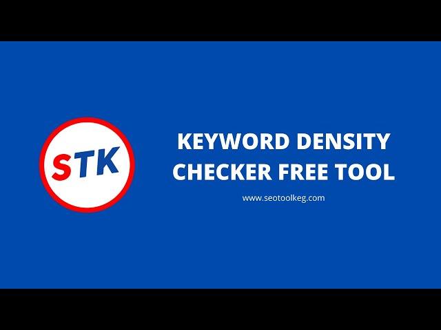 Keyword Density Checker Free Tool by SEO Tool Keg