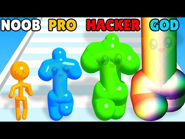 NOOB vs PRO vs HACKER vs GOD in Tall Man Run!