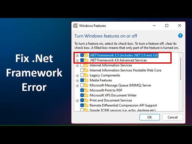 Fix .Net Framework Initialization Error in Windows 11