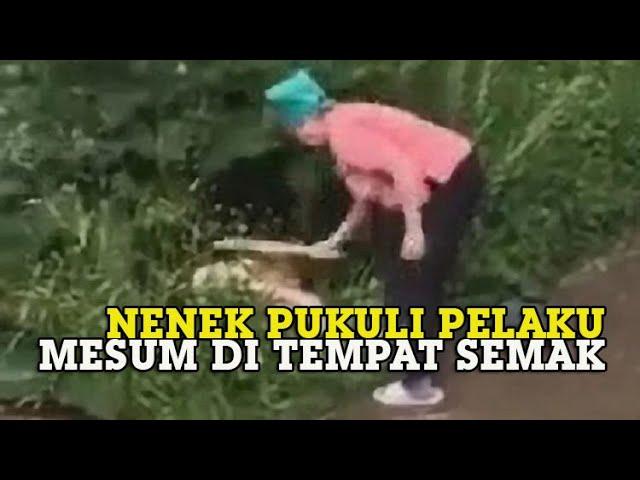 VIRAL Seorang Nenek Pukuli Bokong dan Paha Pelaku Mesum di Semak Dekat Rumahnya Pakai Kayu