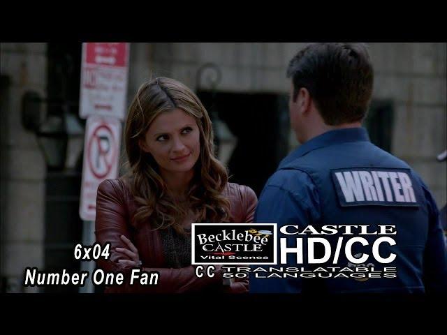 Castle 6x04 "Number One Fan" Beckett Scenes Wearing Her Engagement Ring (HD/CC)