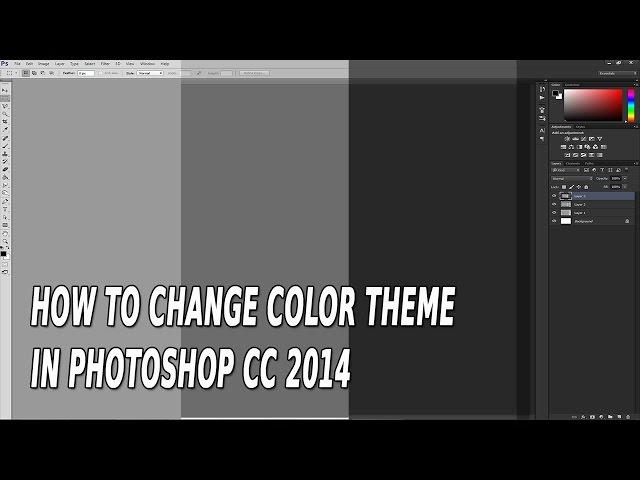 How to change color theme in Adobe Photoshop CC 2014
