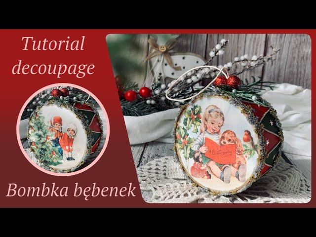 DIY Drum Ornament - #tutorial #decoupage for beginners