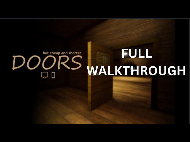 DOORS but kinda cheap and shorter - Full Walkthrough