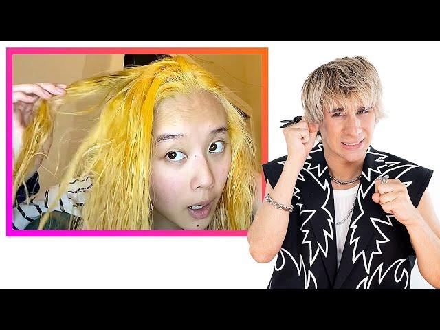 Hairdresser reacts to people bleaching their hair 4 TIMES IN A ROW