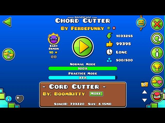 [GD 2.11]"Chord Cutter" by:Ferdefunky(Easy Demon)