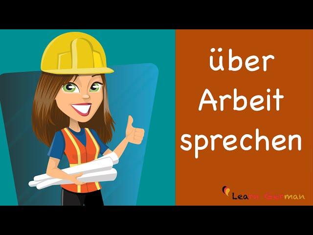 Learn German | German Speaking | Meine Arbeit | My work | Beruf | Profession | Sprechen - A1