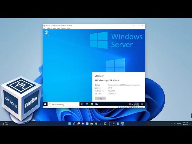 How to Install Windows Server 2022 on VirtualBox