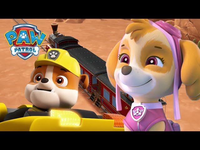 Skye solves the mystery of the train with no conductor! - PAW Patrol - Cartoons for Kids Compilation