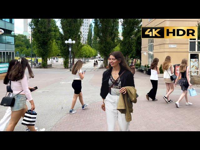 4k walking tour in Stockholm | Walking in Medborgarplatsen Stockholm södra | Summer in Sweden