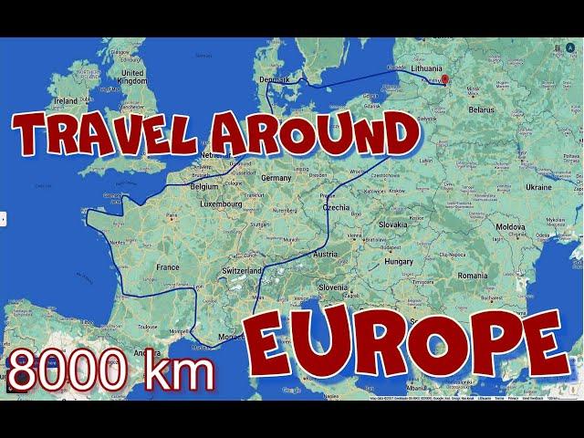 Travel around EUROPE by car 8000km | Danmark - France