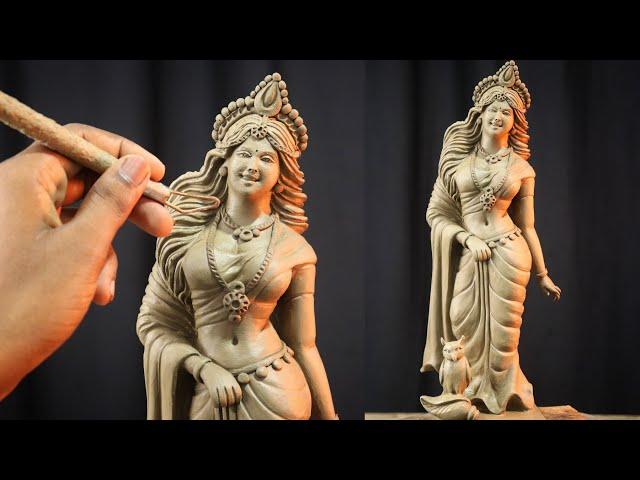 Very beautiful Maa Laxmi murti making with clay | clay art