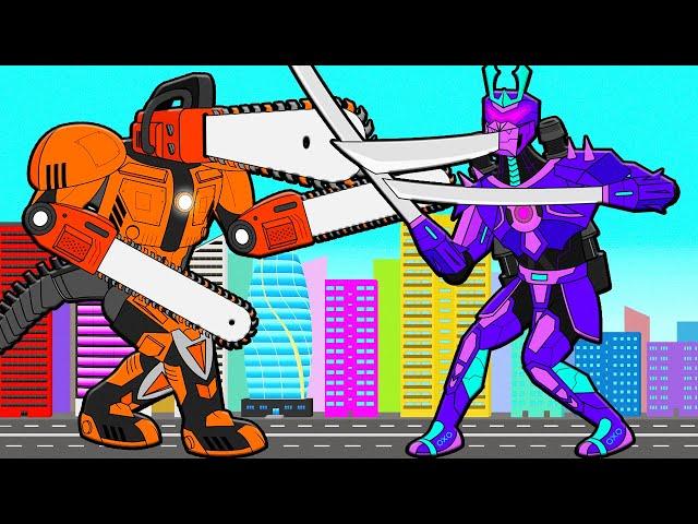 NEW TITAN KATANAMAN VS TITAN CHAINSAW MAN! Cartoon Animation