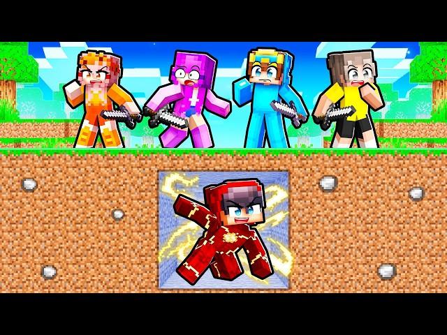 HUNTERS vs SUPERHERO SPEEDRUNNER in Minecraft!