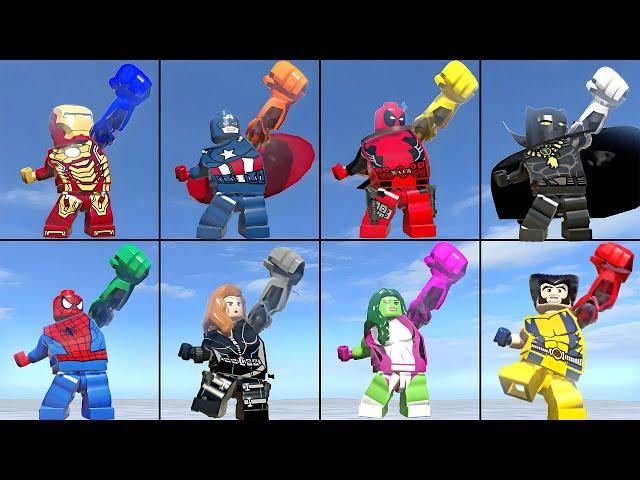 All Characters Perform Hulk Transformation Animation in LEGO Marvel Superheroes