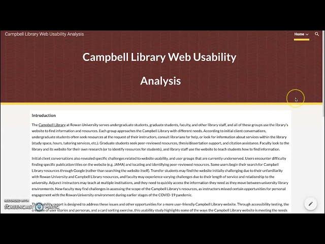 Campbell Library Screencast