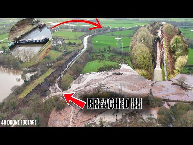 BRIDGEWATER CANAL BREACH ! Drone Footage Shows EXTENT of DEVASTATION 