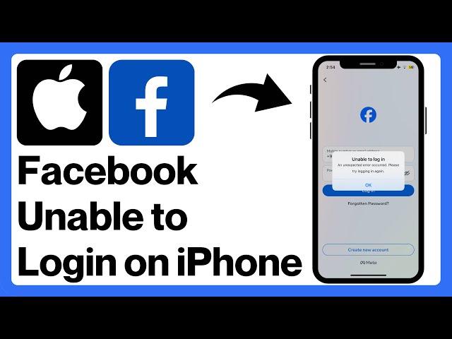 iPhone: How to Fix Facebook Unable to Login | An Unexpected Error Occurred (2024)