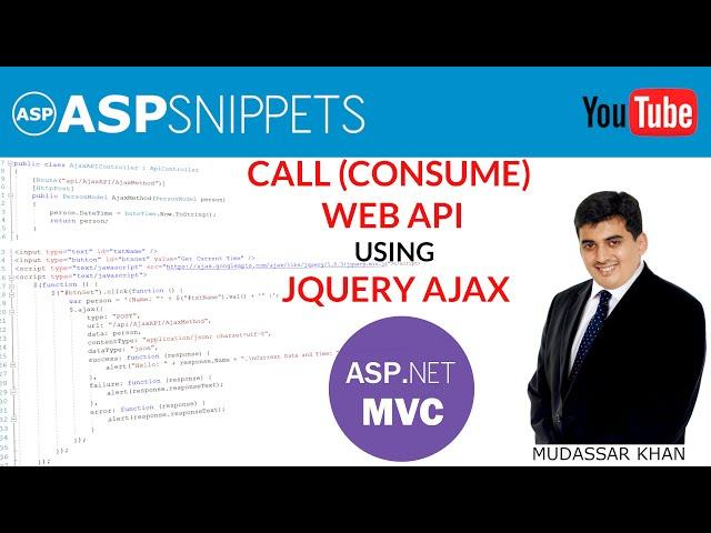 Call (Consume) Web API using jQuery AJAX in ASP.Net MVC