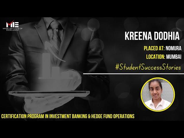 Kreena Dodhia | Investment Banking Course Feedback | i-banking Career