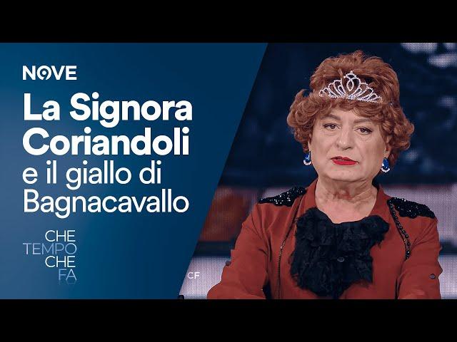 Che tempo che fa | La Signora Coriandoli e il gialli di Bagnacavallo