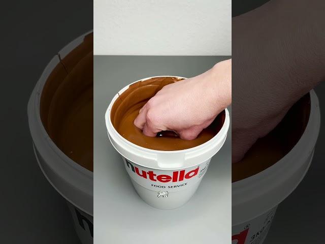 Nutella Bucket Chocolate Dipping | Satisfying