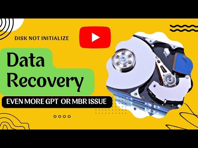 Data Recovery Disk is not initialize in Computer