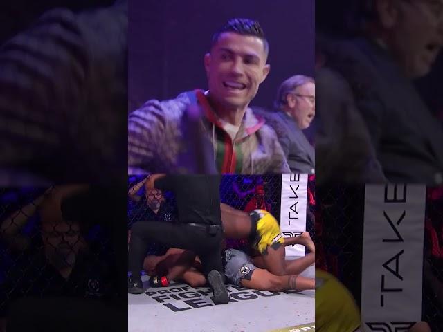 Cristiano Ronaldo reacts to Francis Ngannou's KO against Renan Ferreira!  #PFL #MMA #Shorts